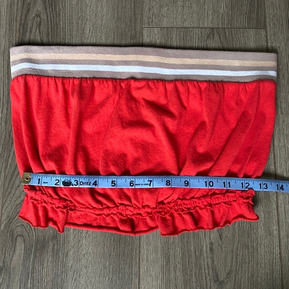 Free People Grand Slam Tube Top Red Size Medium - Picture 5 of 14